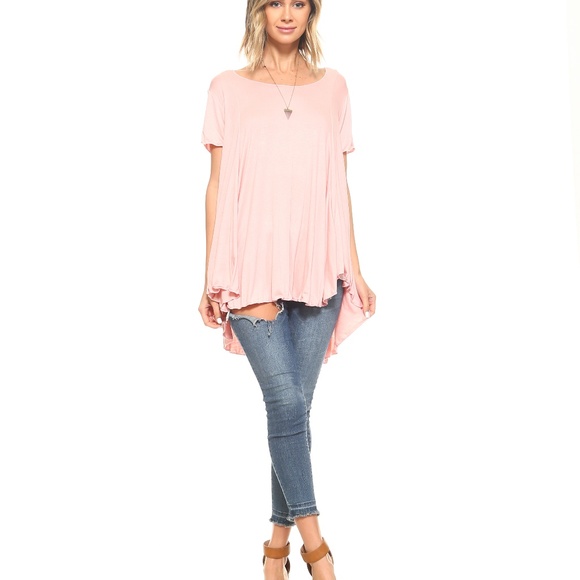 *Two Left!* New Blush Flowy Tunic S-3X - Picture 3 of 4
